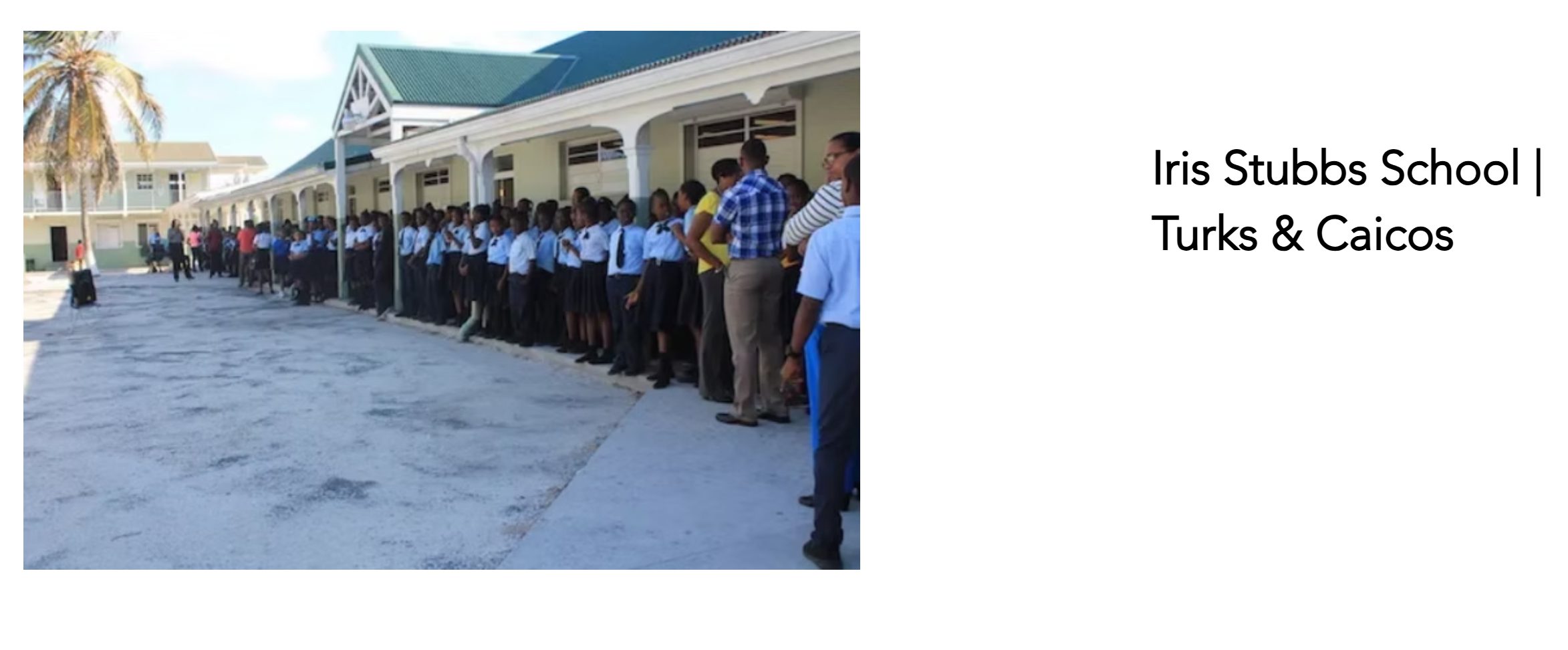 Iris Stubbs School educational facility exterior, Turks & Caicos