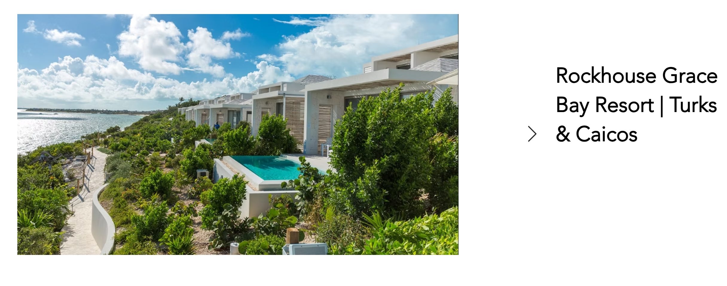 Rockhouse Grace Bay Resort hillside villas aerial view, Turks & Caicos