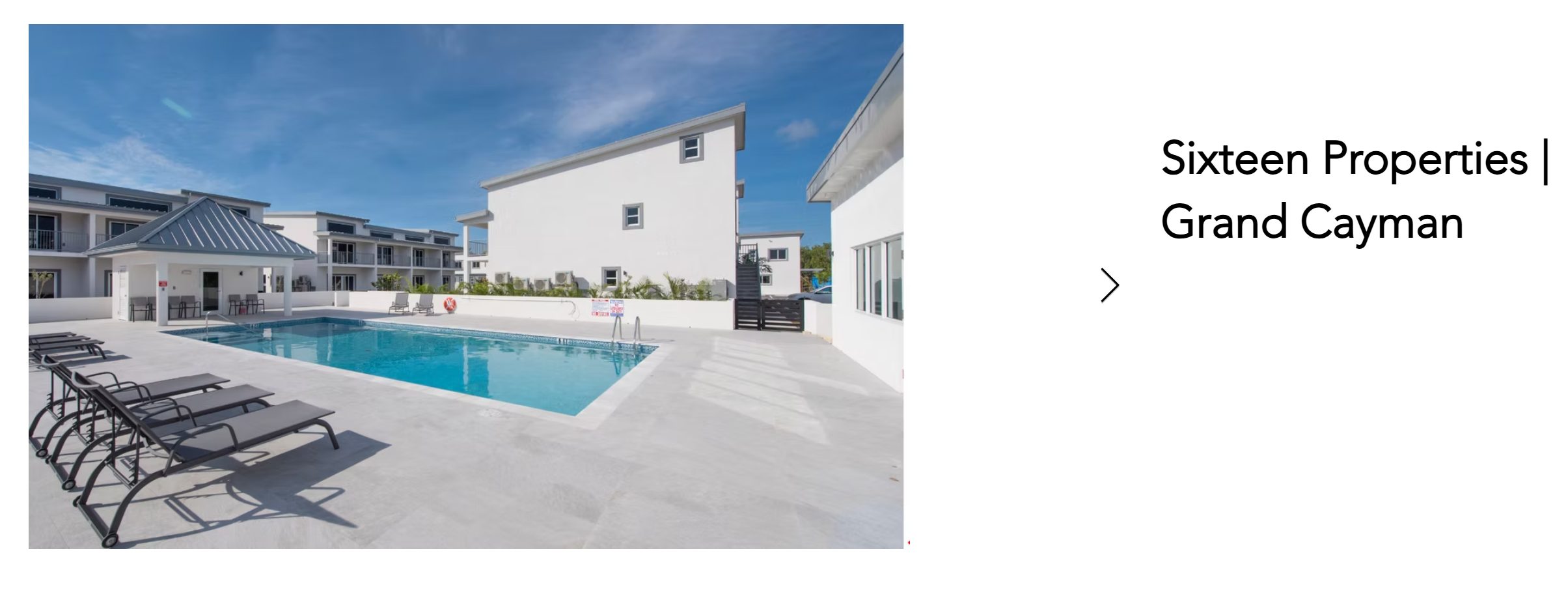 Sixteen Properties modern residential complex with pool, Grand Cayman
