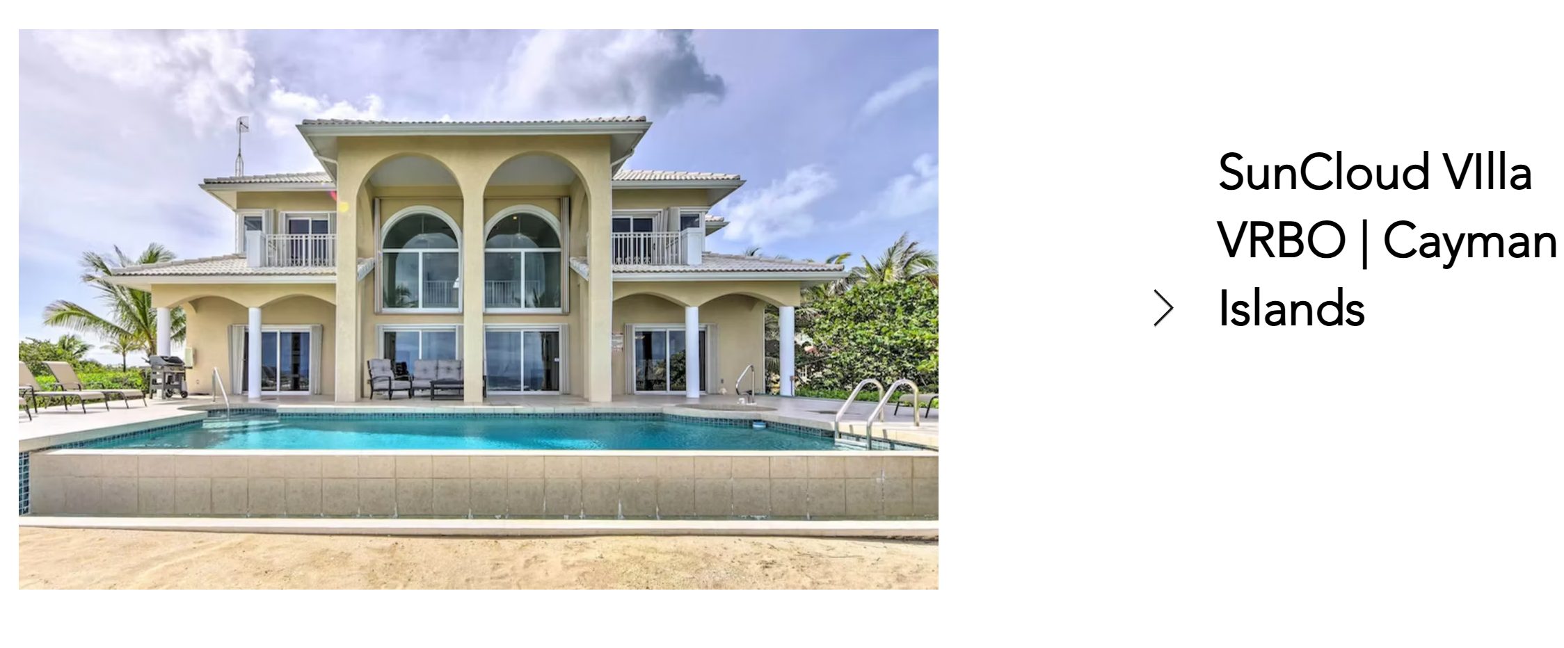 SunCloud Villa VRBO luxury residential exterior with impact windows, Cayman Islands