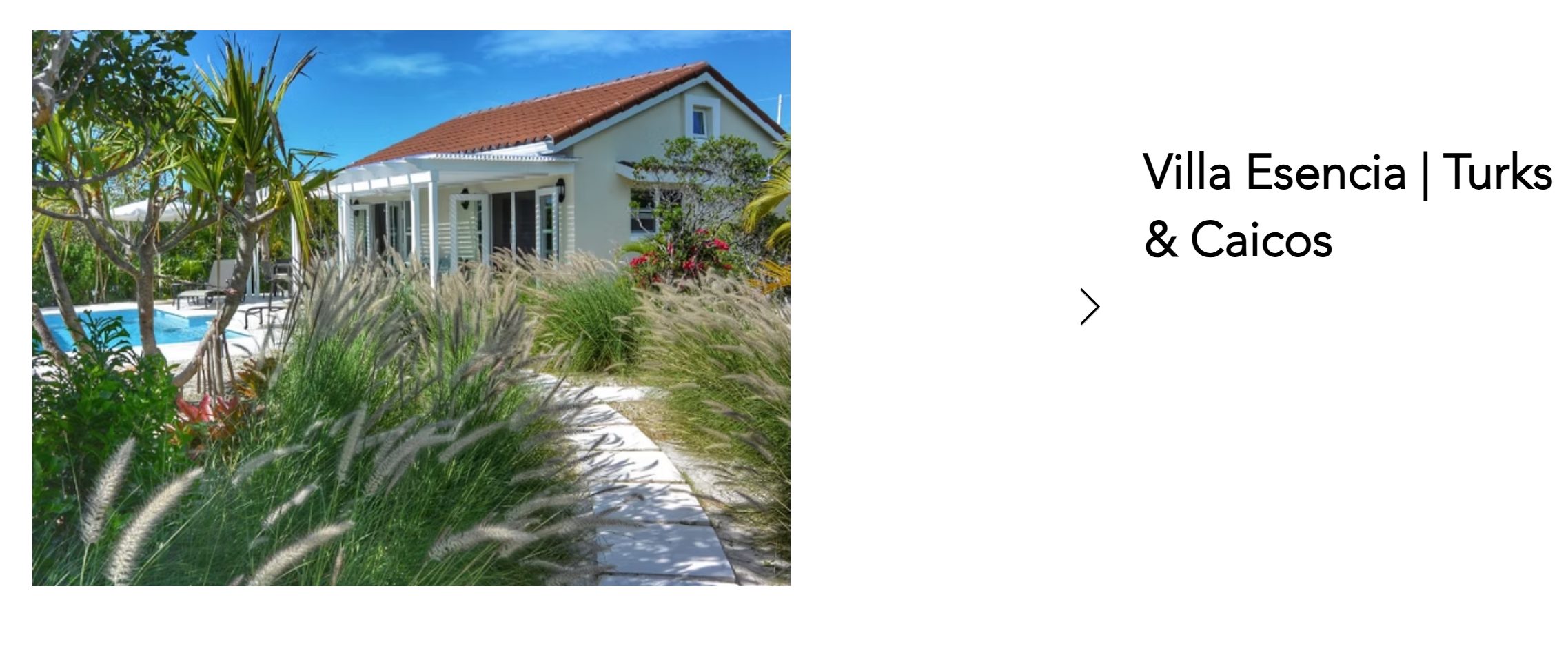 Villa Esencia private garden villa exterior, Turks & Caicos