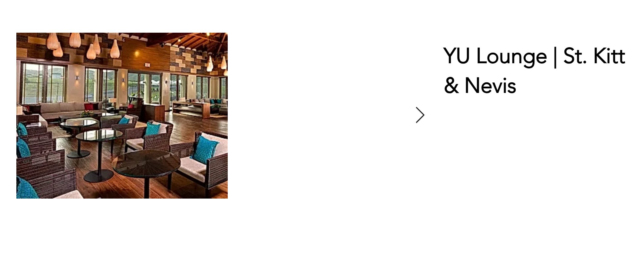 YU Lounge restaurant interior with premium lighting, St. Kitts & Nevis